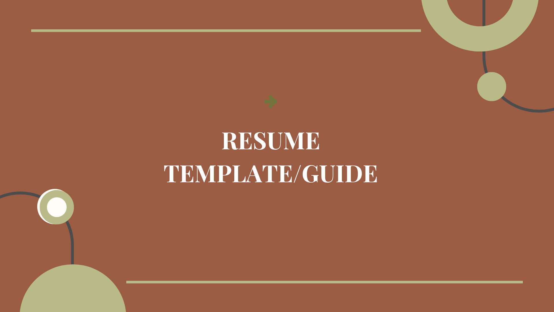 Resume Template / Guide cover